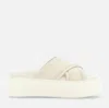 Hogan Cross Strap Platform Sandals In Neutral