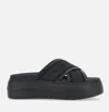 Hogan Cross Strap Platform Sandals In Black