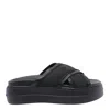 Hogan Cross Strap Platform Sandals In Black