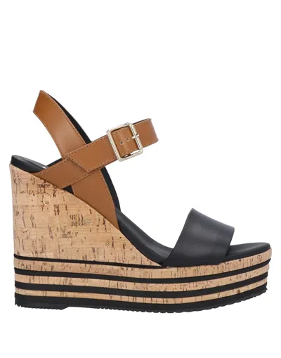 Hogan Sandals In Black