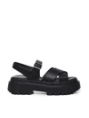 Hogan Leather Sandal With Midsole Sandals In Black