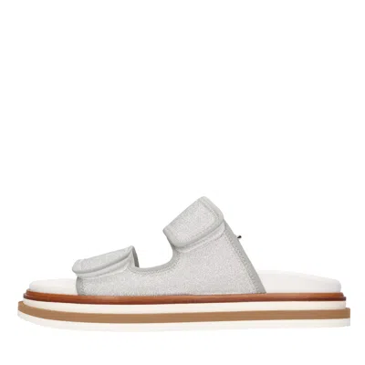 Hogan Sandals Silver In Argento Chiari E Naturali