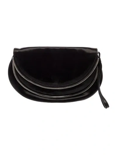 Pre-owned Hogan Satin Crossbody Bag In Black