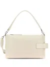 Hogan Script Bauletto Leather Shoulder Bag In Neutrals