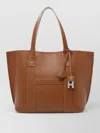 Hogan Script Small Leather Tote Bag