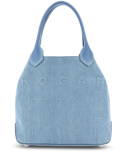 Hogan Script Media Embossed(denim)