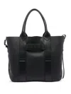 Hogan Script Medium Leather Tote Bag In Black