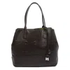 Hogan Script Medium Shopping Bag In Black