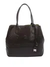 Hogan Script Medium Shopping Bag In Black