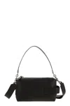 Hogan Script Mini Leather Top Box In Black