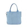 Hogan Cotton Denim Tote Bag In Blue In Light Blue