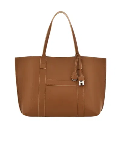 HOGAN HOGAN HANGING ACCENT SCRIPT TOP HANDLE BAG