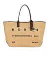 Hogan Script Shopping Bag Medium In Brown