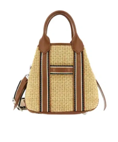 Hogan Script Shopping Bag Small In Nude
