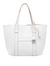 Hogan Script Shopping Bag In White