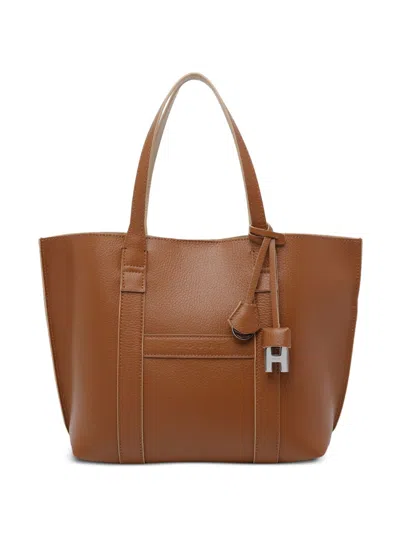 HOGAN HOGAN SCRIPT SMALL LEATHER TOTE BAG