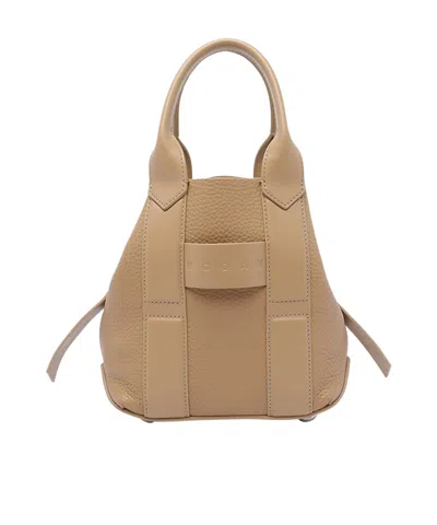 Hogan Double Handle Shoulder Bag In Brown