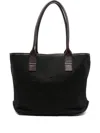 Hogan Black Script Small Tote In Black