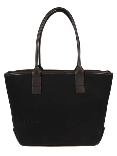 Hogan Script Tote Bag In Black