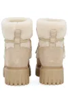 Hogan H700 Shearling-trimmed Suede Ankle Boots In Multi