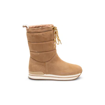 Hogan Shearling Lining Boots In Brown