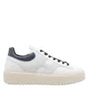 Hogan Lace-up White Sneakers With Logo Patch In White