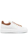 Hogan White Leather Sneakers With Sole In White