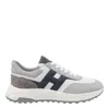Hogan Round Toe Rubber Sole Panelled Design Sneakers In Gray