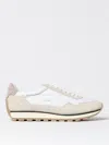 Hogan Leather Sneakers With Round Toe And Ridged Rubber Sole In Neutral