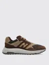 Hogan Lightweight Mesh And Suede Sneakers In Brown