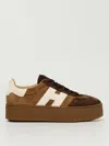 Hogan Low Top Platform Sole Sneakers In Brown