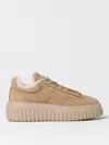 Hogan H-stripes Allacciato H Suede Sneakers In Brown