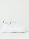 Hogan Striped Leather Lace-up Sneakers With H Detail In White