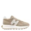 Hogan Low Top Sneakers With Rubber Sole And Suede Upper In Brown