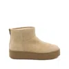 Hogan Ankle Boots Platform Sole In Nude