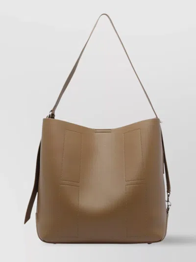 Hogan Shopper Shoulder Bag Top Handle In Brown
