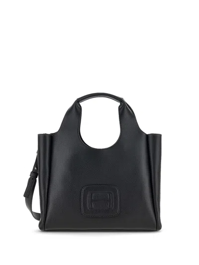 Hogan H-bag Logo Bag In Black