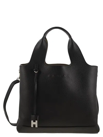 HOGAN SHOPPING BAG IN TEXTURED LEATHER