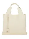 Hogan Structured Crossbody Shopping Bag With Textured Finish In Neutral