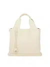 Hogan Structured Crossbody Shopping Bag With Textured Finish In White