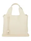 Hogan Structured Crossbody Shopping Bag With Textured Finish In White