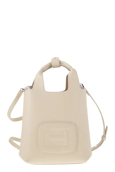 Hogan Shopping Mini H-bag In Sand