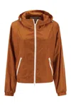 Hogan Short Hooded Windbreaker In Orange