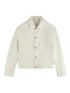 Hogan Cropped Jacket With Classic Collar In White