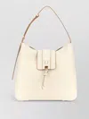 Hogan Shoulder Bag Textured Finish Adjustable Strap In Neutral