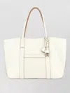 Hogan Script Shopping Tote Bag Top Handles Strap In White