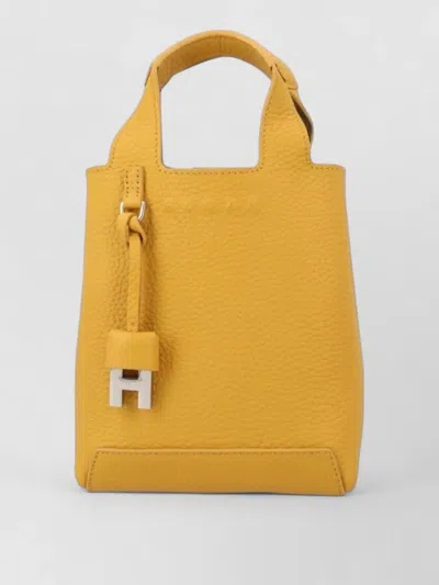 Hogan Shoulder Bag Detachable Strap Top Handle In Yellow