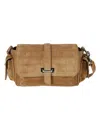 Hogan Textured Camel Crocodile Pattern Bag In Brown