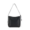 Hogan Hocket Small Leather Hobo Bag In Black