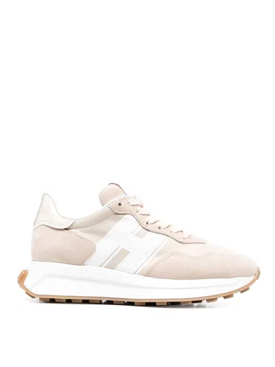 Hogan Side Logo-detail Sneakers In Light Pink